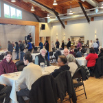 (Coquitlam, BC) Participants gather for a fellowship lunch after the prayer service at All Saints Roman Catholic Parish. 