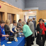 (Abbotsford, BC) Participants share a fellowship lunch after the ecumenical worship service at St. Ann’s Roman Catholic Church. 