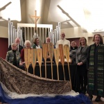 Ottawa, ON: Gathered together in one boat. Worship leaders at the ecumenical service.
